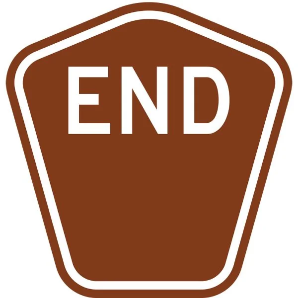 TOURIST DRIVE ROUTE MARKER (END)