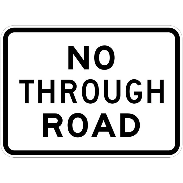 NO THROUGH ROAD