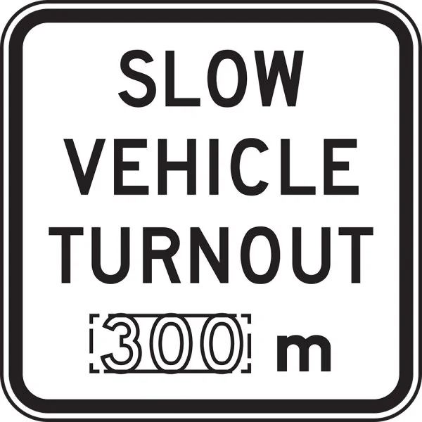 SLOW VEHICLE TURNOUT XX M