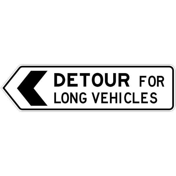 DETOUR FOR LONG VEHICLES RIGHT