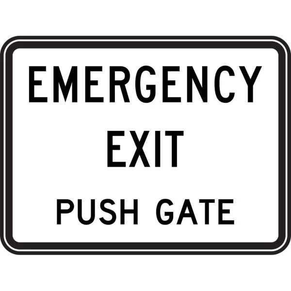 EMERGENCY EXIT PUSH GATE