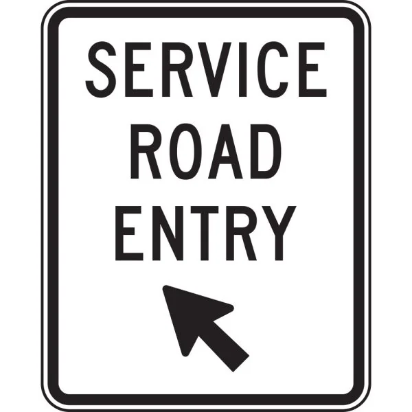 SEIVICE ROAD ENTRY