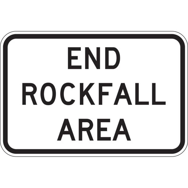 END ROCKFALL AREA