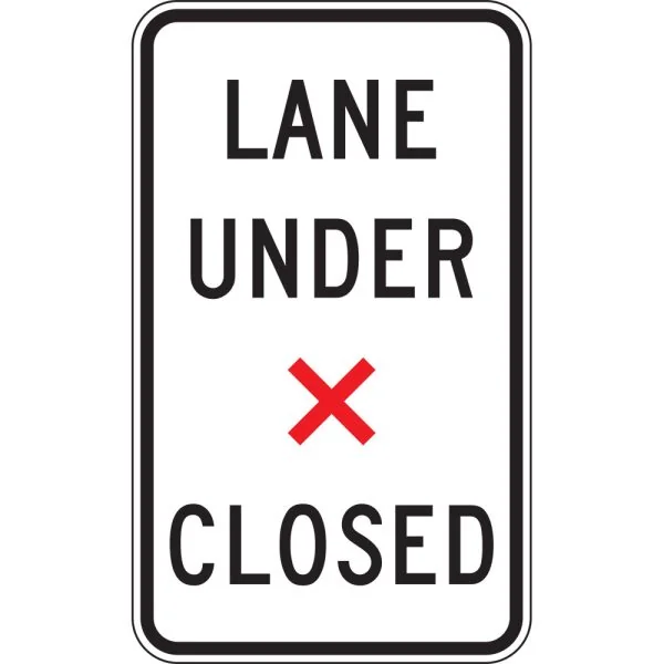 LANE UNDER XX CLOSED