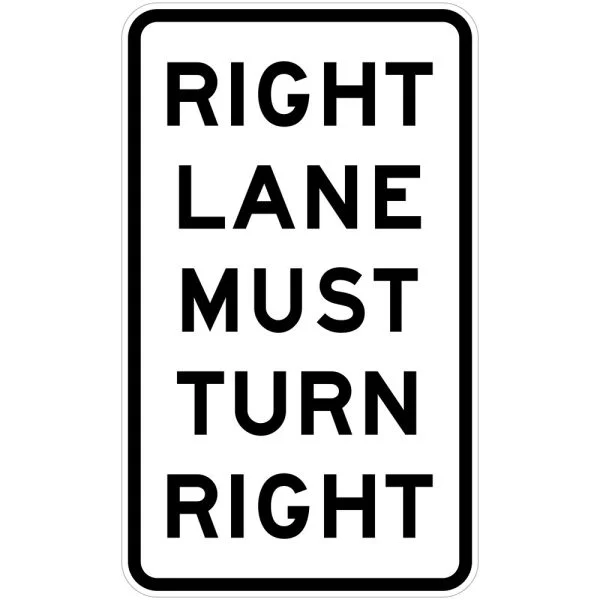 LANE MUST TURN