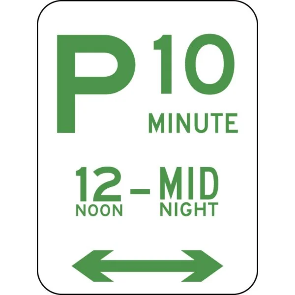 10 MINUTE PARKING