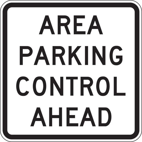 AREA PARKING CONTROL AHEAD