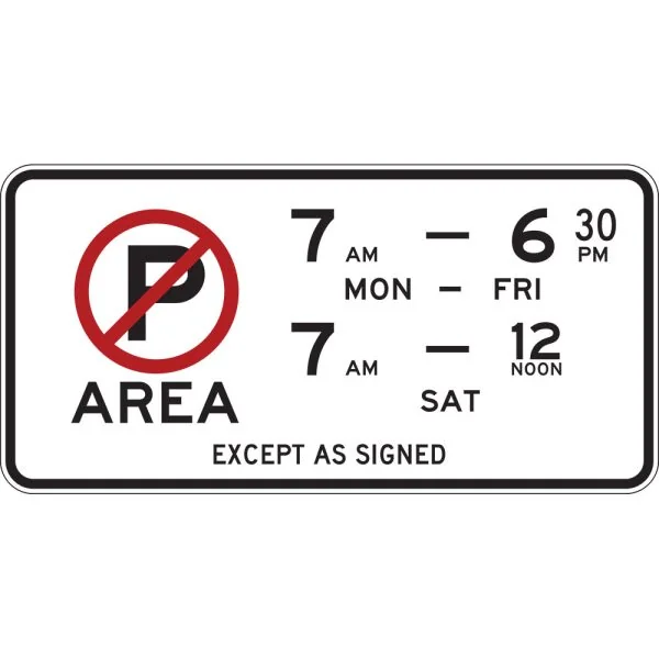 NO PARKING AREA MAJOR ENTRY