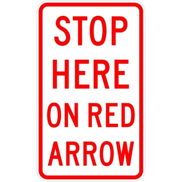 STOP HERE ON RED ARROW