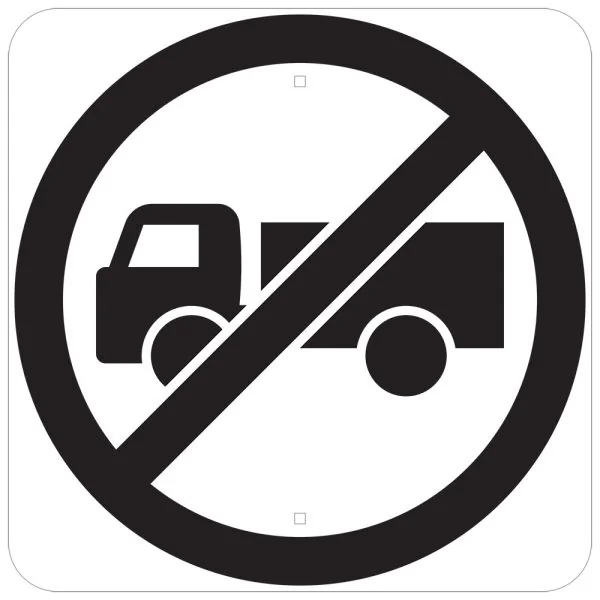 TRUCK PROHIBITION AHEAD