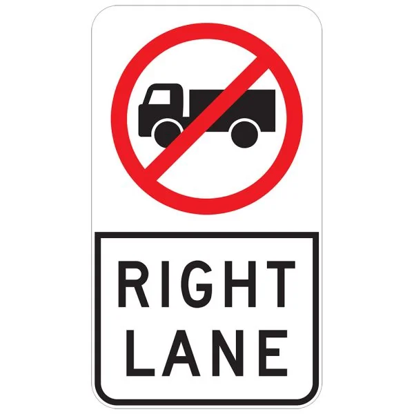TRUCK BAN RIGHT LANE