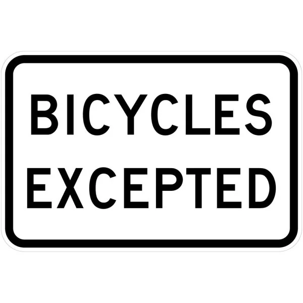 BICYCLES EXCEPTED