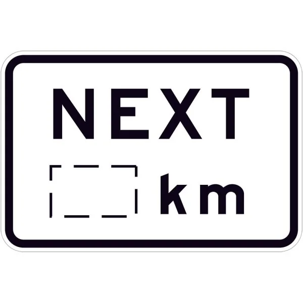 NEXT XX KM (TWO LINES)