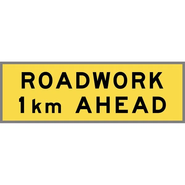 ROAD WORK X KM AHEAD