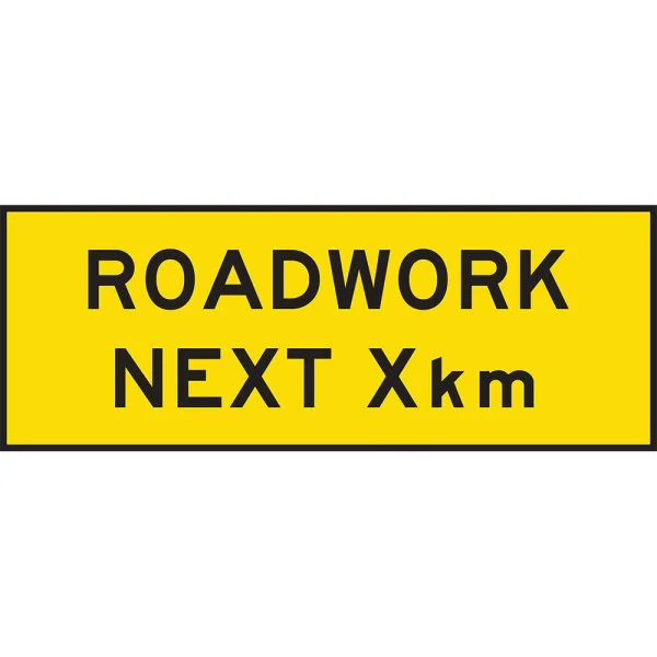 ROAD WORK NEXT XX KM