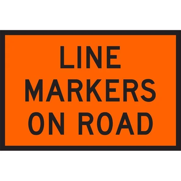 LINE MARKERS ON ROAD