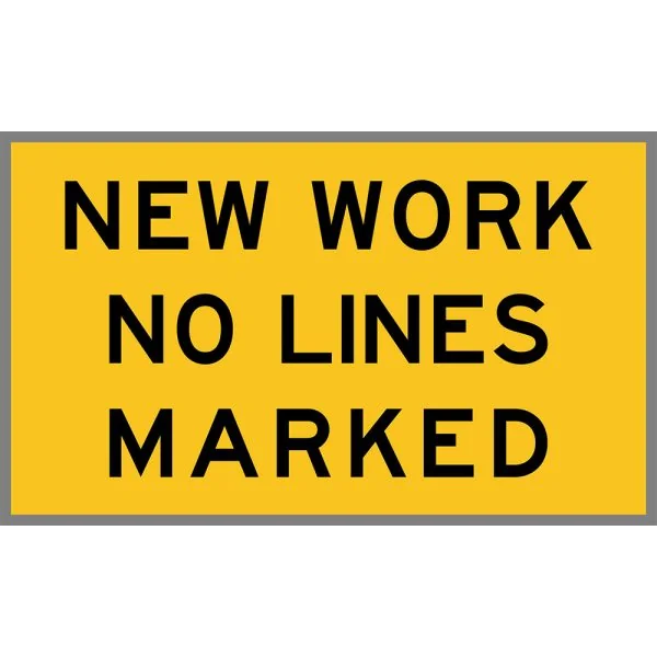 NEW WORK NO LINES MARKED
