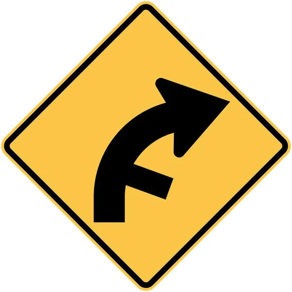 SIDE ROAD INTERSECTION INSIDE CURVE