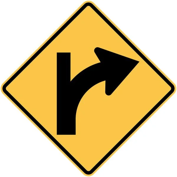 SIDE ROAD INTERSECTION ON A CURVE