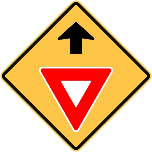 GIVE WAY SIGN AHEAD