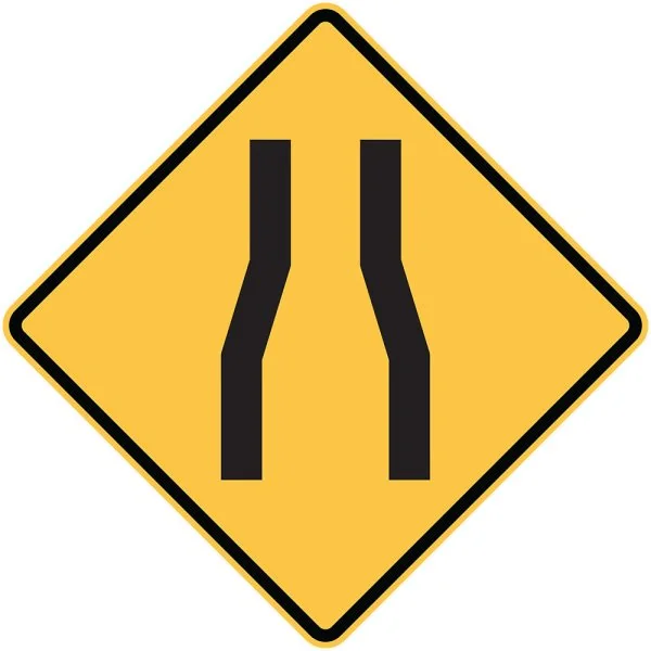 ROAD NARROWS