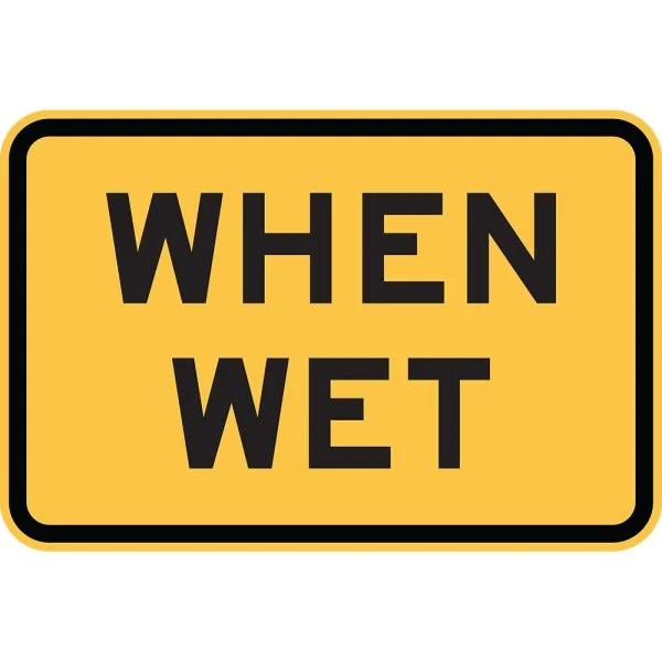 WHEN WET