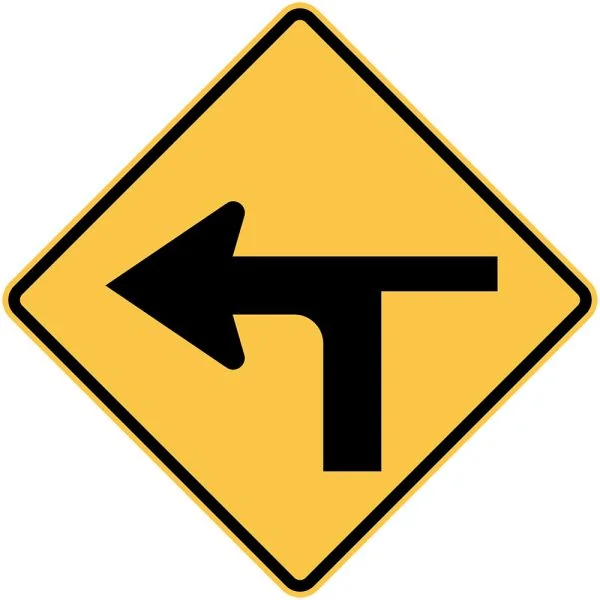 T JUNCTION MAJOR ROAD MINOR ROAD AHEAD