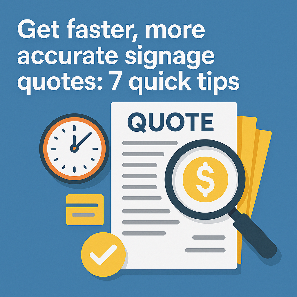 Get faster, more accurate signage quotes: 7 quick tips