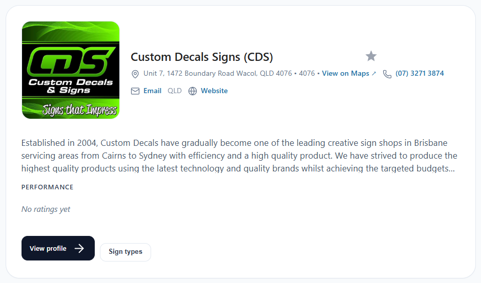 Introducing Our First Official Directory Supplier: Custom Decals & Signs (CDS)